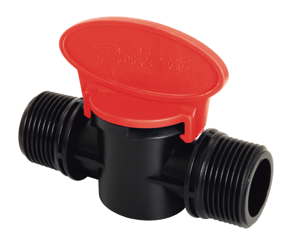 Кран для капельного полива 1/2" НР x 1/2" НР (Poliext 07050060)